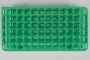 SPI Supplies Full Size Test Tube Rack, 16 mm Delrin® 72 Places 127x250x70 mm Green, Each (AWSL)