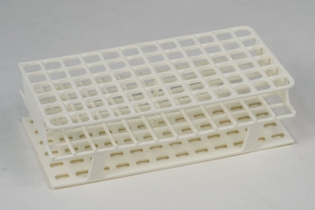 SPI Supplies Brand Full Size Test Tube Racks, 16 mm Polypropylene 72 Places 127x250x70 mm White