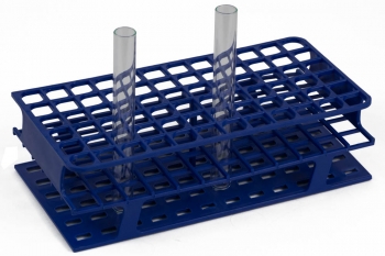SPI Supplies Brand Full Size Test Tube Racks, 16 mm Polypropylene 72 Places 127x250x70 mm Blue