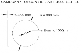SPI Supplies Disc Aperture, Molybdenum, 4 mm OD x 0.2 mm Thick x 150&micro;m Hole