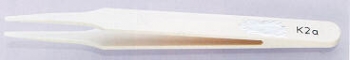 SPI-Swiss Style #K2A White Plastic Tweezers, Glass Fiber/PET, Nonconductive