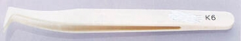 SPI-Swiss Style #K6 White Plastic Tweezers, Glass Fiber/PET, Nonconductive