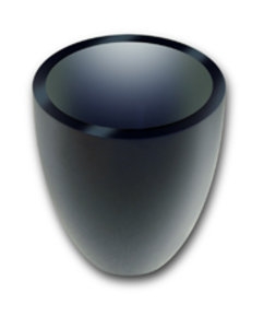 Sigradur G Glassy Carbon (Vitreous) Crucible, Tapered Type K