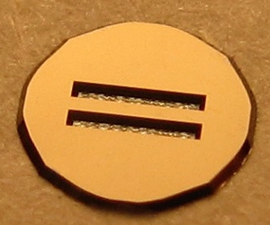Amorphous Silicon TEM Window Grid(pk10) Frame Thickness 100um, Film Thickness 5nm,2 Windows 50x1500