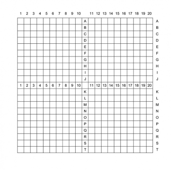 Correlative Microscopy Coverslips, 20x20 grid of 0.5mm squares, pack 25