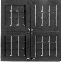 SPI Grid Grippers Quad 9 Square Grid Gripper for TEM grids, Clear