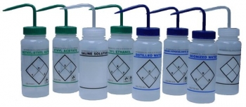 Safety Labeled Wash Bottles