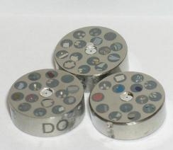 SPI Standards for Microanalysis, 44 Metals, Mounted on 3 mounts, each 4x12.5 mm diam.