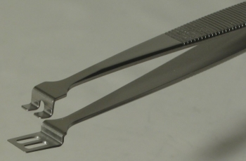 SPI-Swiss Wafer Style 2WFG Tweezers, Antimagnetic Stainless Steel, 120 mm