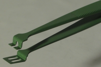 SPI-Swiss Wafer Style 2WFG PTFE Coated Tweezers, Antimagnetic Stainless Steel, 120 mm