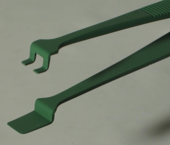 SPI-Swiss Wafer Style 2WF PTFE Coated Tweezers, Antimagnetic Stainless Steel, 119 mm