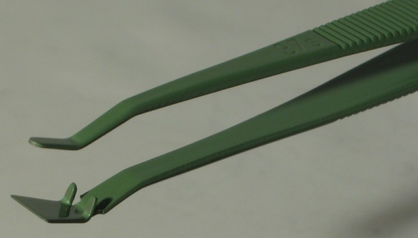 SPI-Swiss Wafer Style 37S PTFE Coated Tweezers, Antimagnetic Stainless Steel