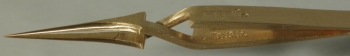 SPI Supplies Brand Gold Plated Tweezers, Style #N4, High Precision, with 100% Anti-Magnetic Tips