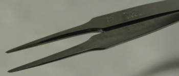 Dumont Dumoxel Electronic Tweezers, Style #2A, Antimagnetic Stainless Steel, Polished, 120 mm