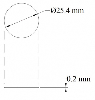 SPI Supplies Quartz Cover Slip, 25.4 mm Round, Thickness #2 (0.2 mm),each