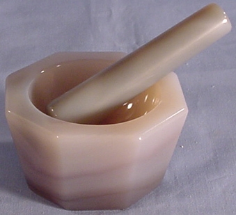 SPI Supplies Brand Agate Mortar and Pestle Set, 75mm x 60mm x 27 mm