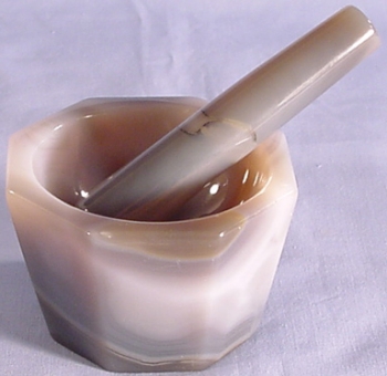 SPI Supplies Brand Agate Mortar and Pestle Set 80x65x30mm