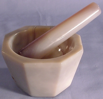 SPI Supplies Brand Agate Mortar and Pestle Set 100x80x37mm, Deep Style