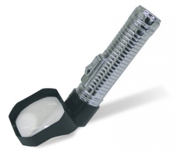 PEAK No. 1987 Magnifying Glass Light Lupe, 3.5X, Flashlight Style Battery Size C Operated (Not Inclu