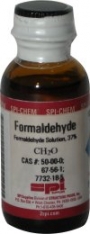 SPI-Chem Formaldehyde Solution, 37%, 450 ml, CAS #50-00-0, 67-56-1, 7732-18-5, [DGPACK]