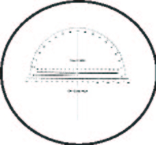 Graticules Optics, Reticle Model M6T8 Scale &amp; Protractor for MAG6 Measuring Magnifier