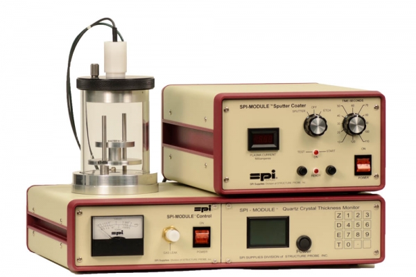 SPI-Module Sputter Coater and Vacuum Base with Etch Mode and Quartz Crystal Thickness Monitor, 220 5