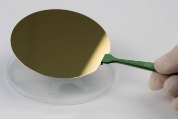 SPI Supplies Gold Coated Silicon Wafer Substrate, 4&quot; (100 mm) Diameter