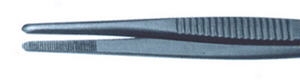 SPI-Swiss Strong Blunt Tip Tweezers, Straight, Nickel Plated, 12 in (300 mm) Long