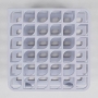 SPI Supplies Half Size Test Tube Rack, 16 mm Delrin® 36 Places 127x127x70 mm White, Each (AWSL)