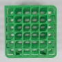 SPI Supplies Half Size Test Tube Racks, 16 mm Delrin® 36 Places 127x127x70 mm Green, Each (AWSL)