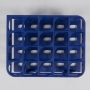 SPI Supplies Half Size Test Tube Racks, 20 mm Delrin 20 Places 100x127x83 mm Blue, Cs of 8