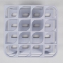 SPI Supplies Half Size Test Tube Rack, 25 mm Delrin 16 Places 120x122x92 mm White, Each(AWSL)