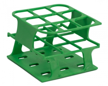 SPI Supplies Brand Half Size Test Tube Racks, 30 mm Delrin 9 Places 110x110x85 mm Green