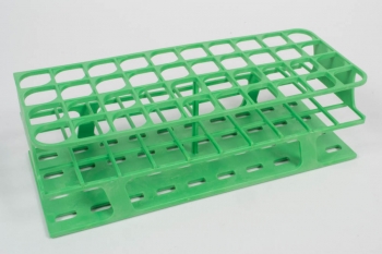 SPI Supplies Brand Full Size Test Tube Racks, 25 mm Delrin 40 Places 120x300x92 mm Green