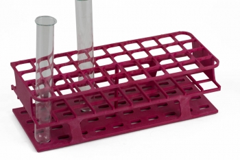SPI Supplies Brand Full Size Test Tube Racks, 25 mm Delrin 40 Places 120x300x92 mm Magenta