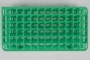 SPI Supplies Full Size Test Tube Rack, 16 mm Delrin® 72 Places 127x250x70 mm Green, Each (AWSL)