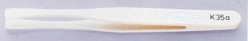SPI-Swiss Style #K35A White Plastic Tweezers, Glass Fiber/PET, Nonconductive