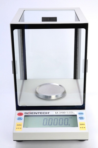 Scientech Electronic Analytical Balance Model SA210D 100-240v Use, CE Certified