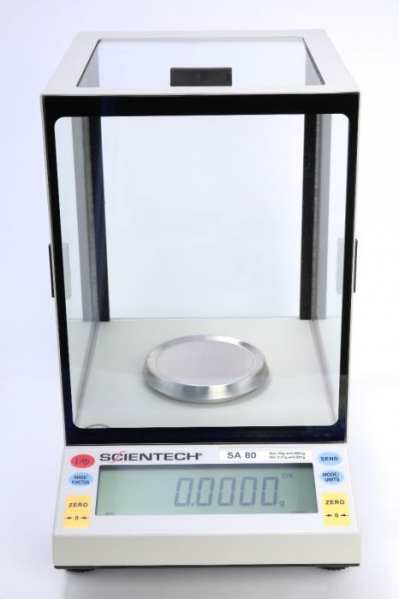 Scientech Electronic Analytical Balance Model SA80IW with Internal Weights 100-240v Use, CE Certifie