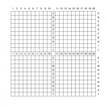 Correlative Microscopy Coverslips, 20x20 grid of 0.5mm squares, pack 25